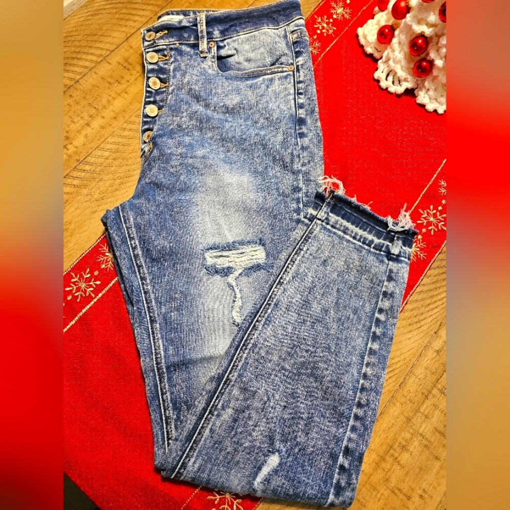 KanCan Acid Wash Button Fly Skinny Jeans